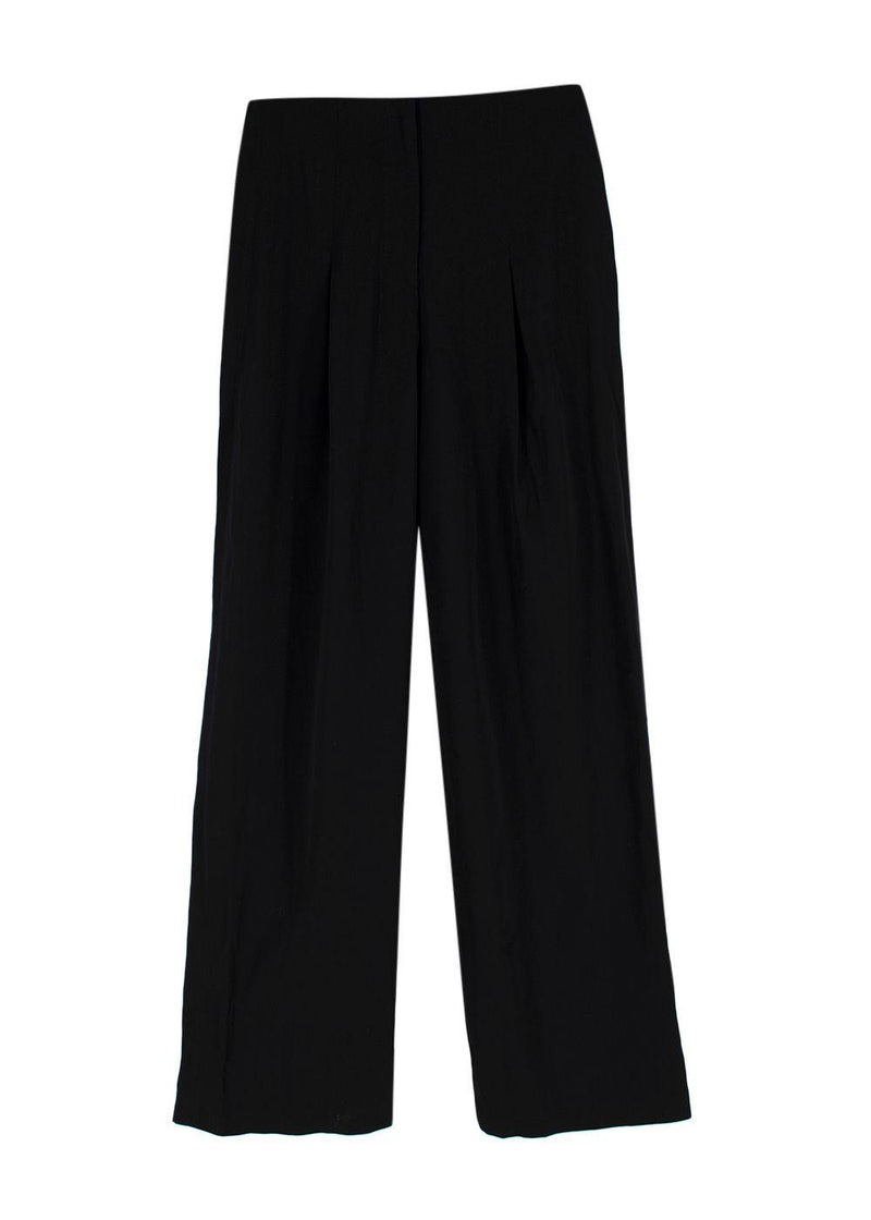 FFORME Black Faye High Waisted Wool Trousers