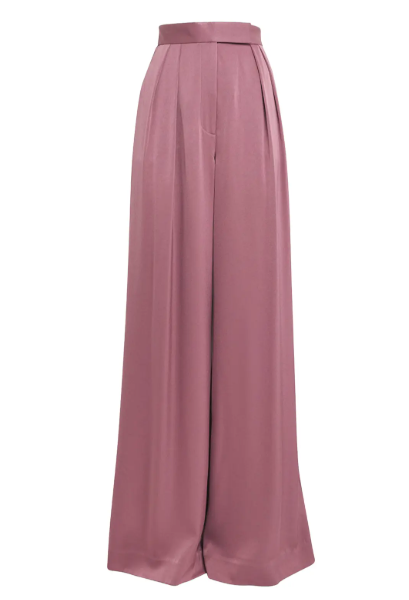 Satin Crepe Wide Leg Trousers