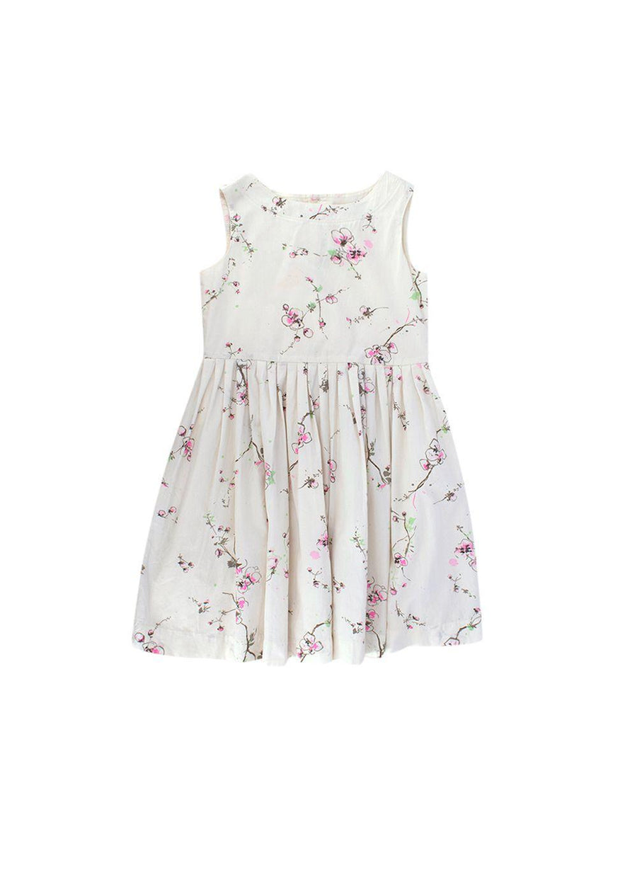 Kids 10Y Floral Print Sleeveless Dress