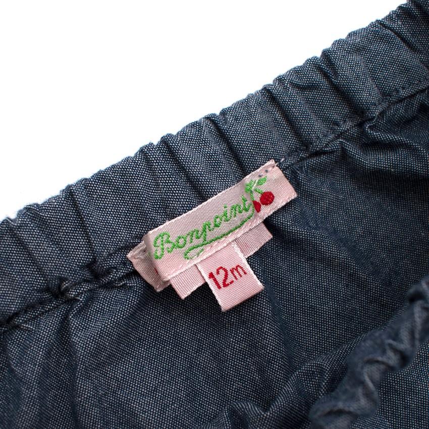 Bonpoint Blue Cotton Kids 12M Trousers
