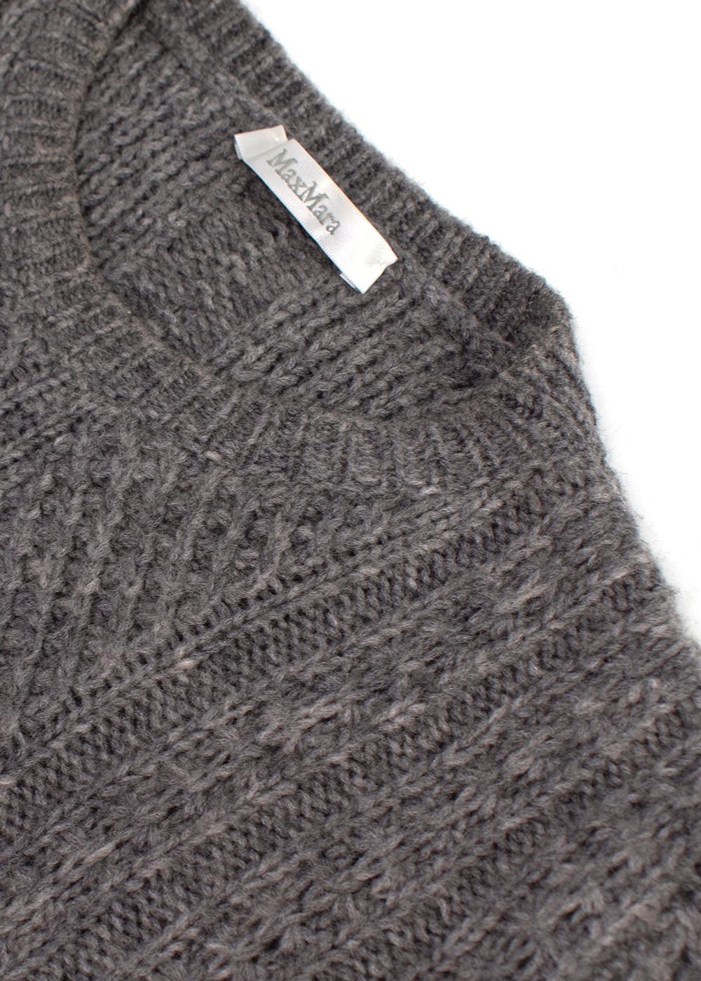 Max Mara Grey Wool Blend Jumper