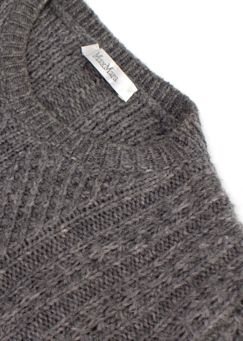 Max Mara Grey Wool Blend Jumper