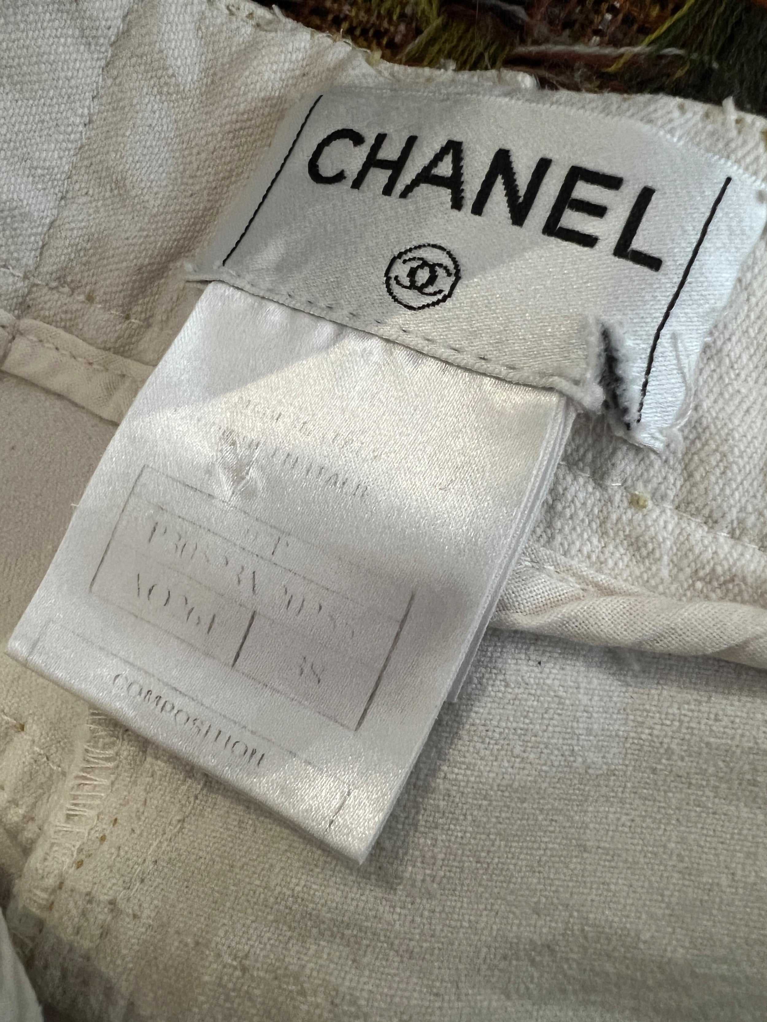 White Pocket Detail Straight Leg Jeans