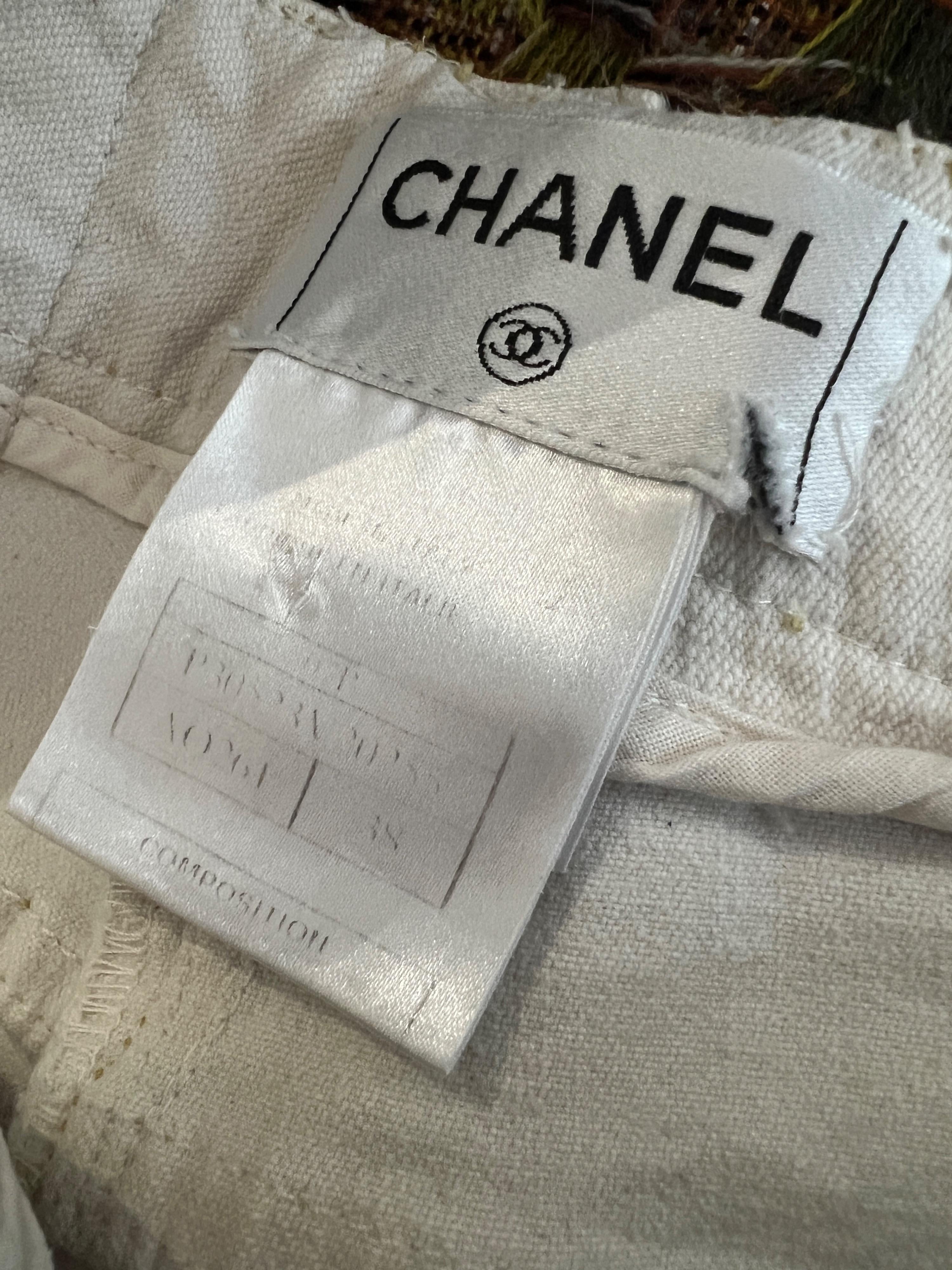 White Pocket Detail Straight Leg Jeans