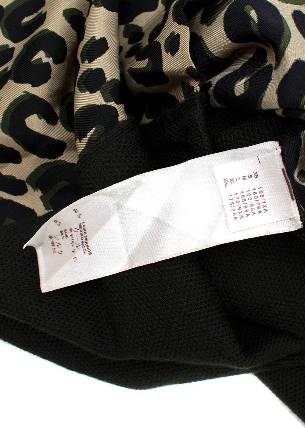 green/Leo print turtleneck