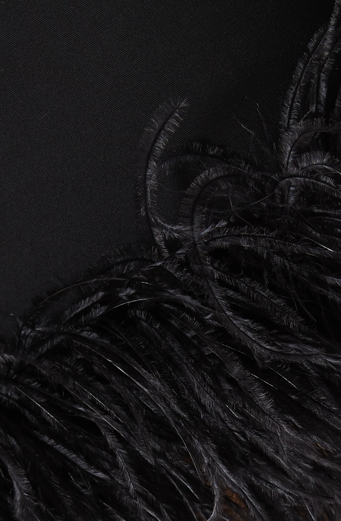 16Arlington  Marabou Feather-Trim Mini Dress