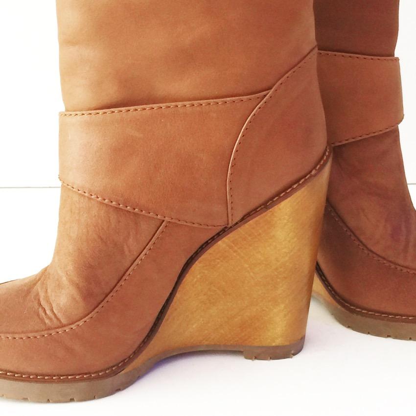 Mulberry Tillie Brown Leather Knee High Boots