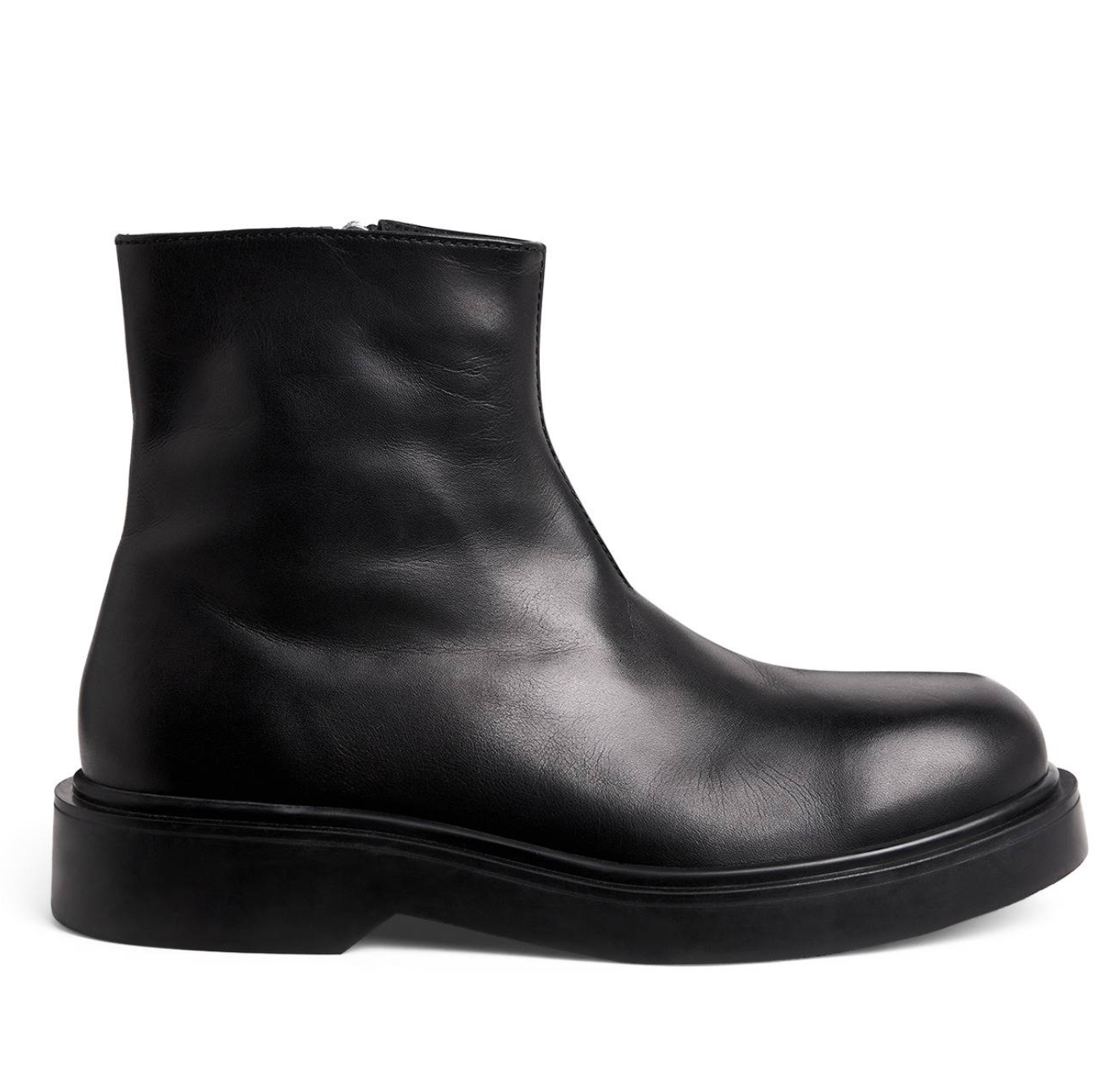 Sandro Zipped Leather Ankle Boots
