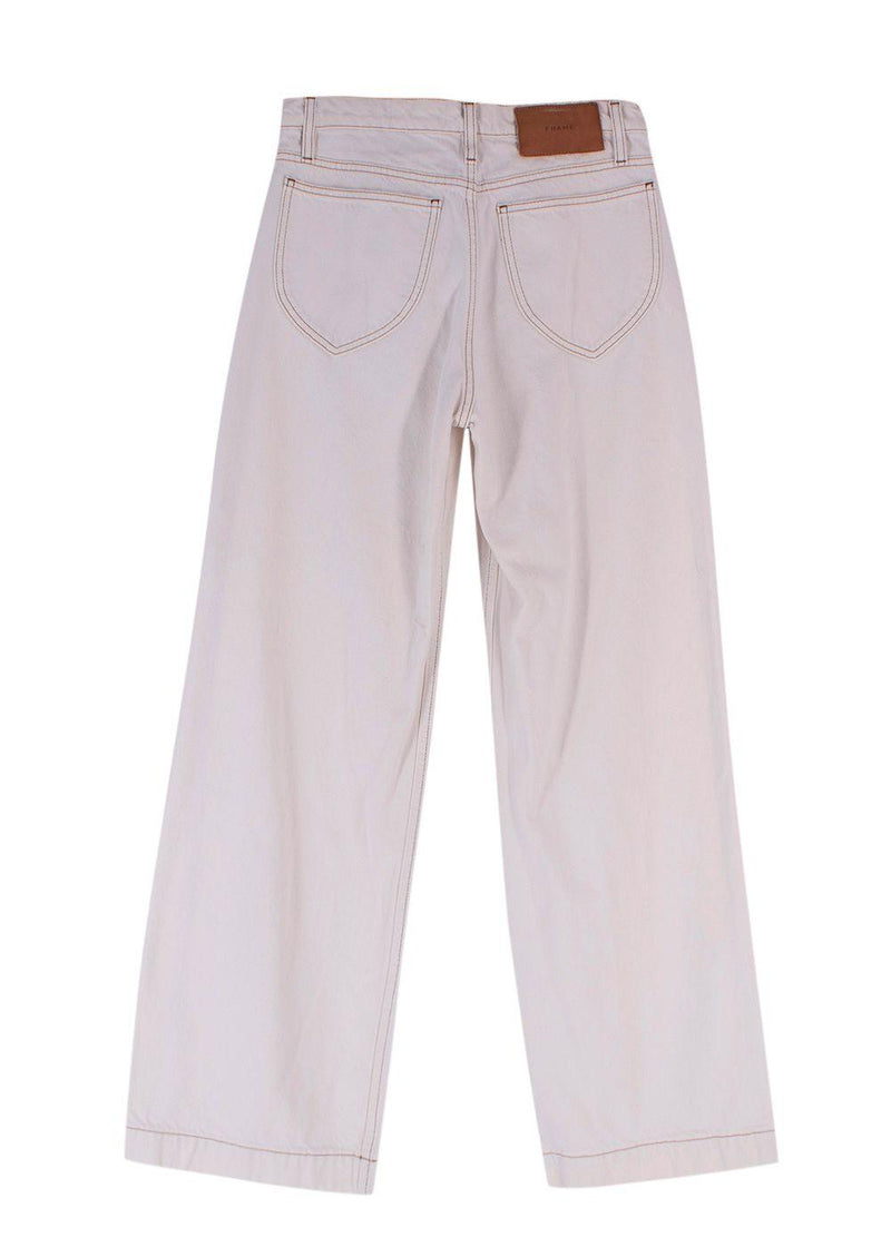 Frame Ecru 'Le Italien' White Denim Jeans