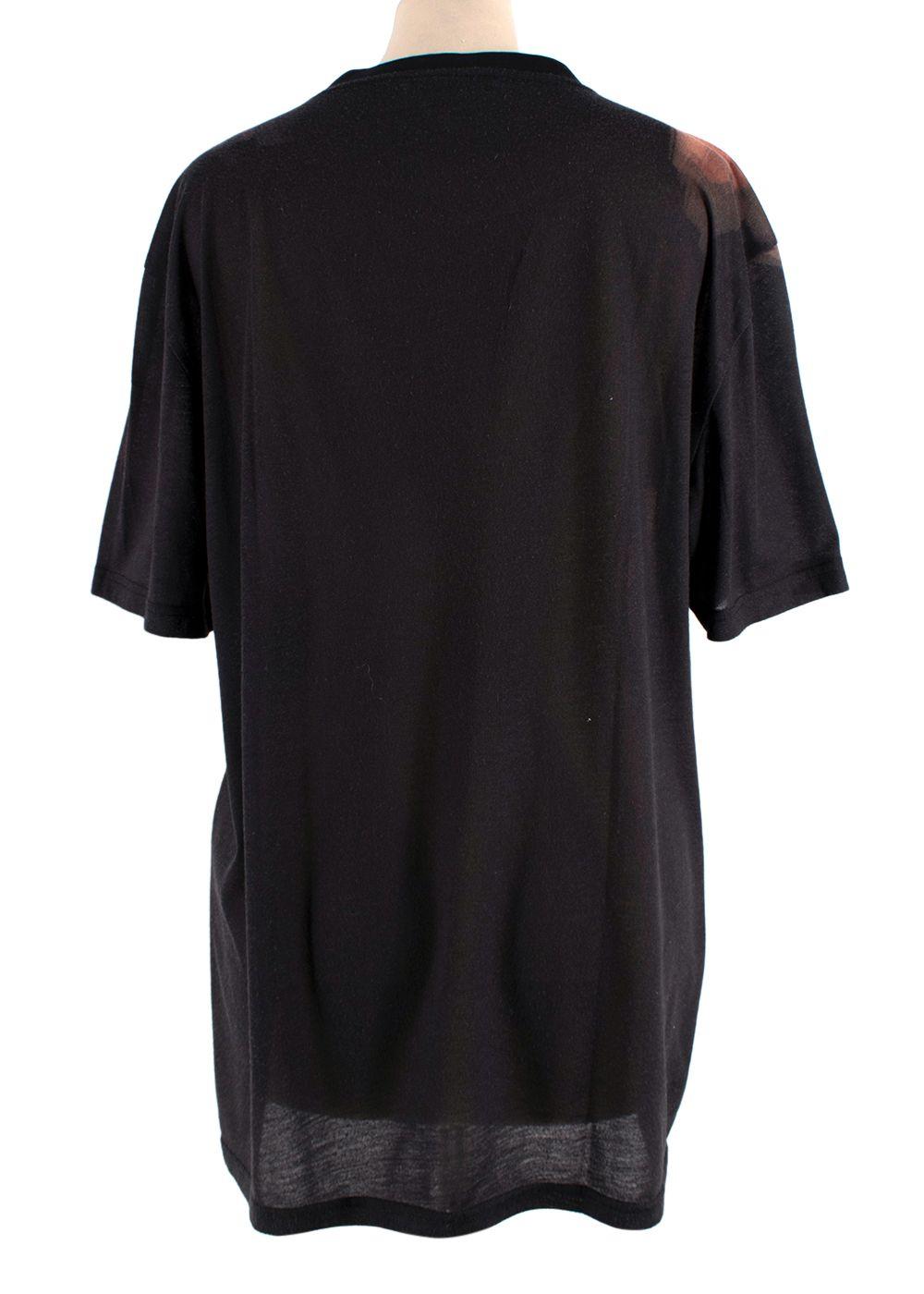 Givenchy Doberman Multicolor Cotton Printed Short Sleeve T-shirt