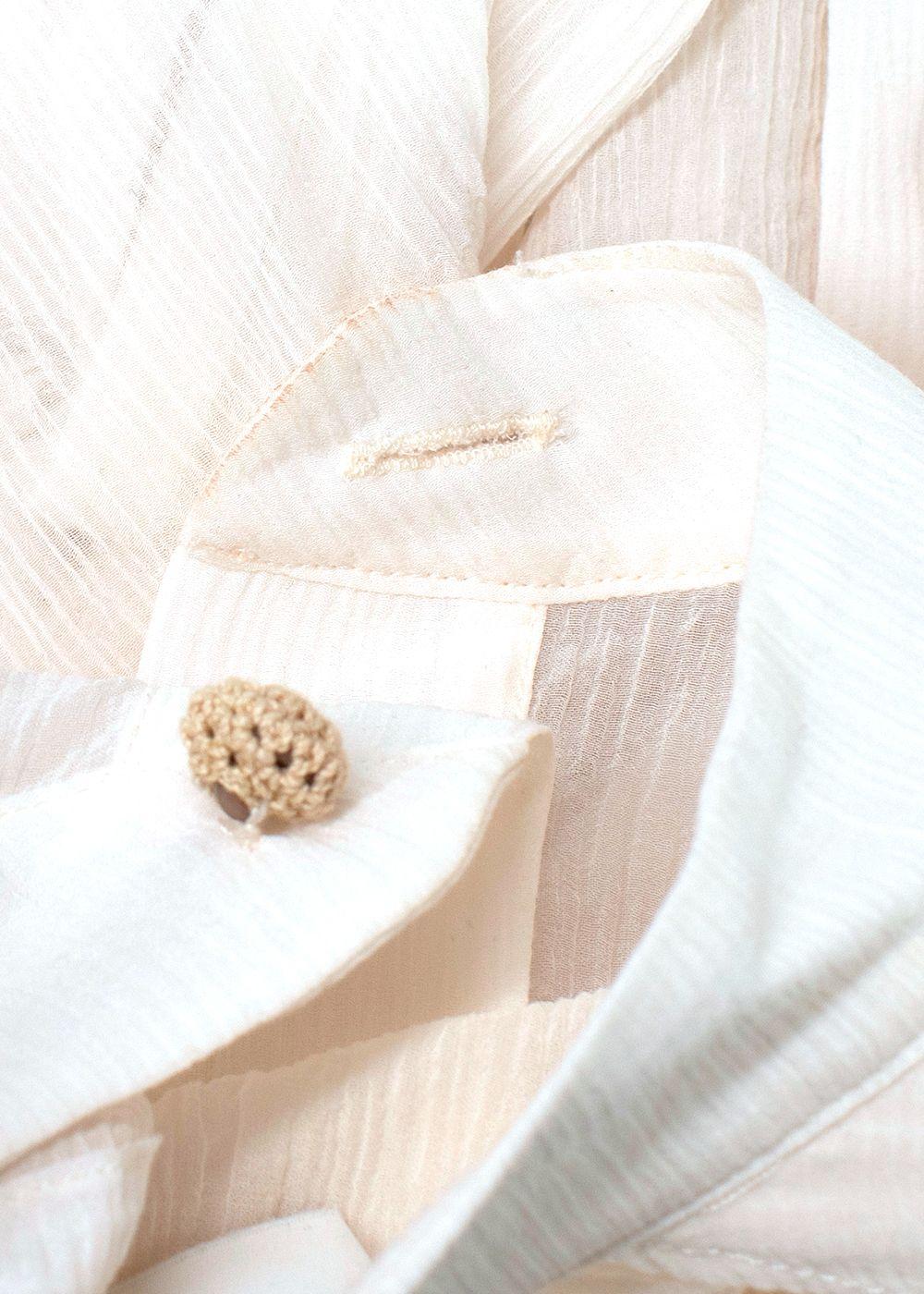 Zimmerman White Sheer Freja Midi Shirt Dress