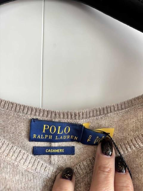 Ralph Lauren Polo Beige Cashmere Midi Dress