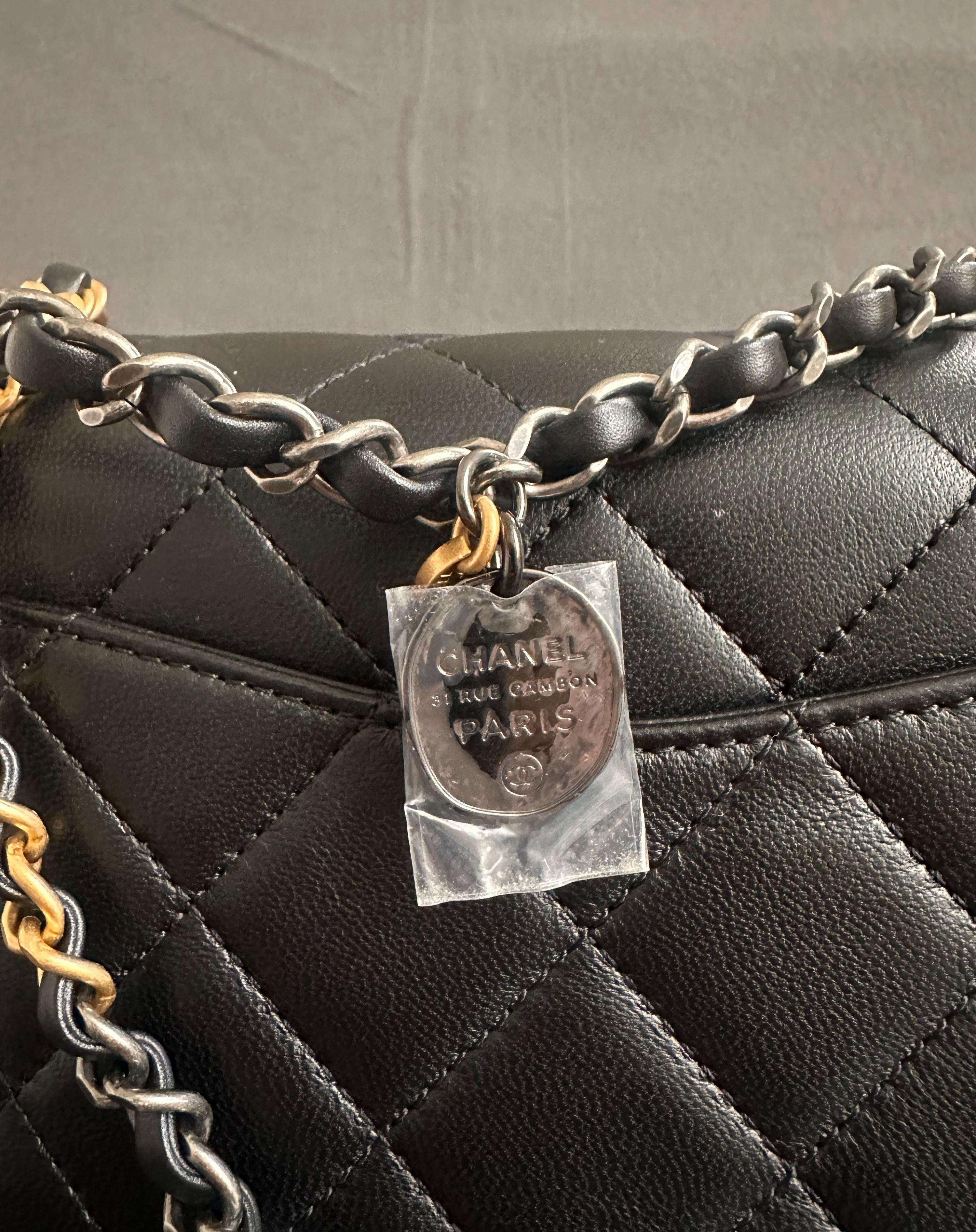 Chanel Collectible Embellished Black Quilted Flap Bag
