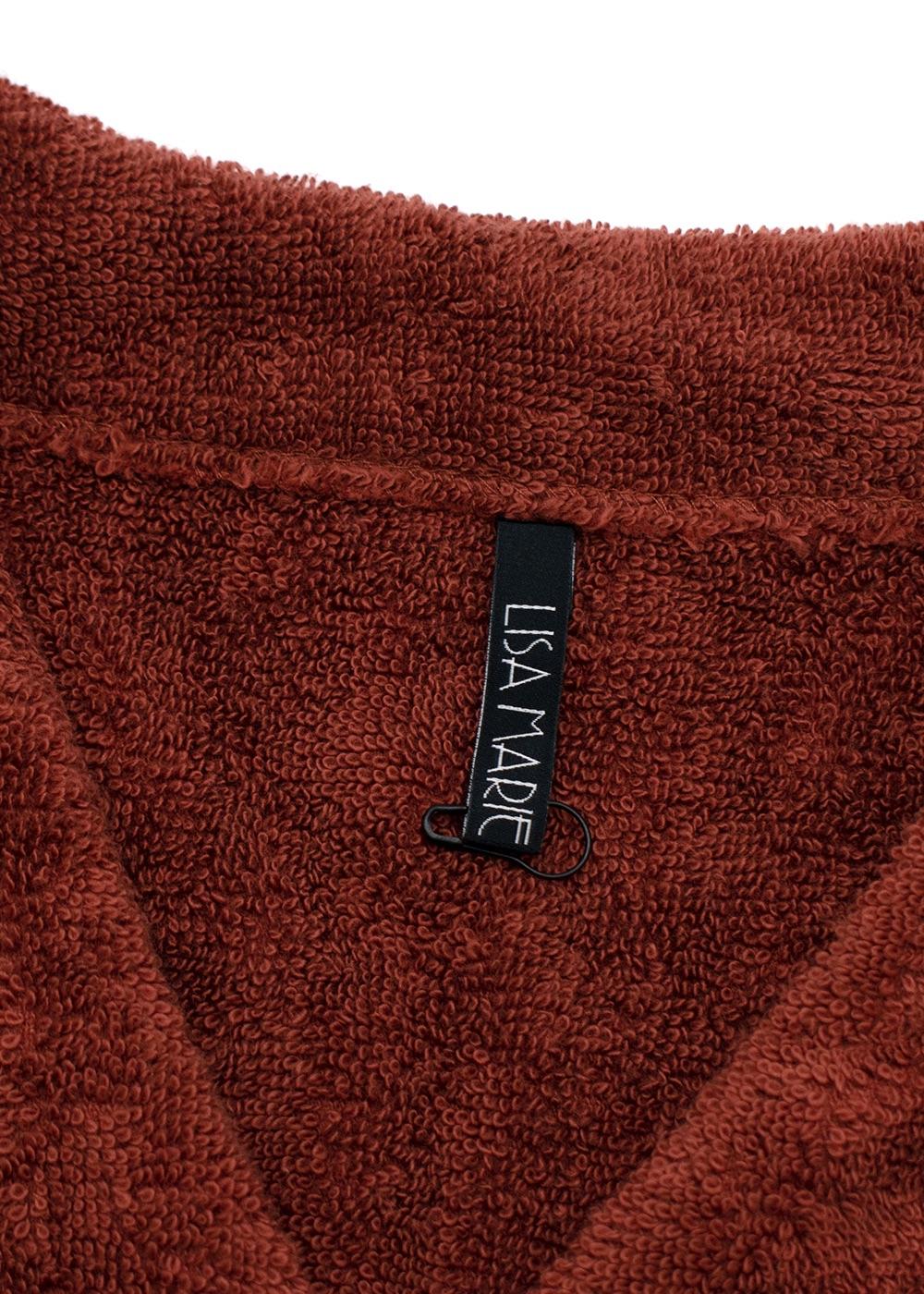 Lisa Marie Fernandez Rust Cotton Terry Short Kaftan