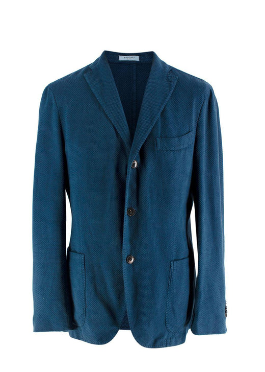 Boglioli Blue Textured Jacket / Blazer