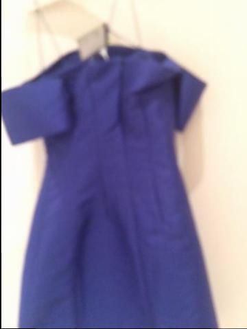 Carven strapless blue dress