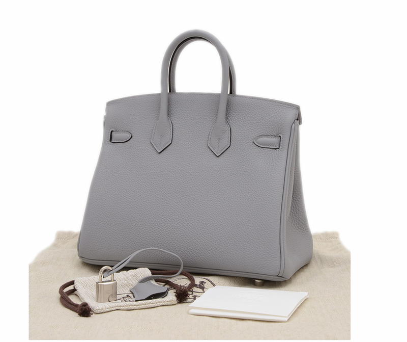Hermès Grey/Gold Hardware Birkin 25