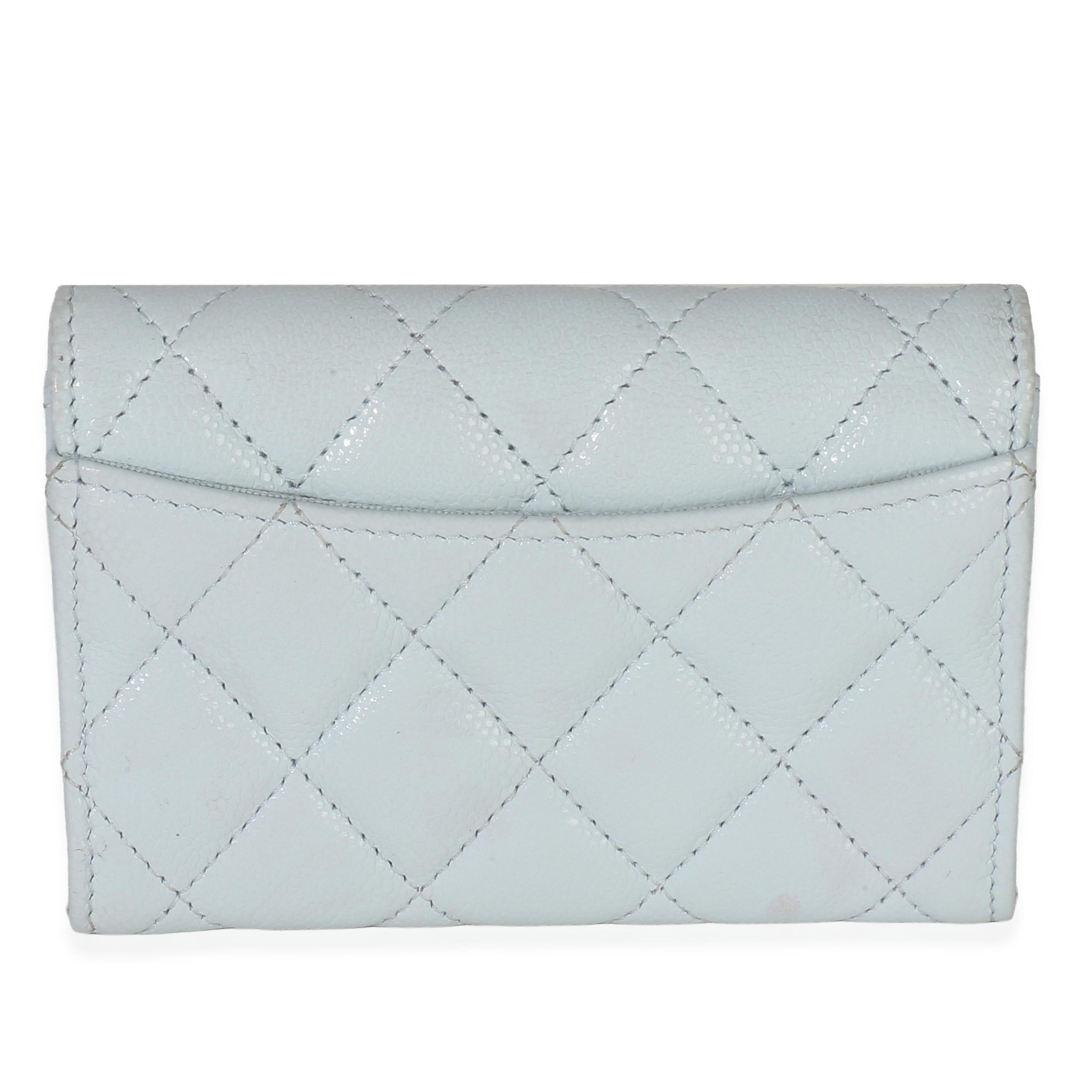 Chanel  Quilted Caviar Flap Card Holder