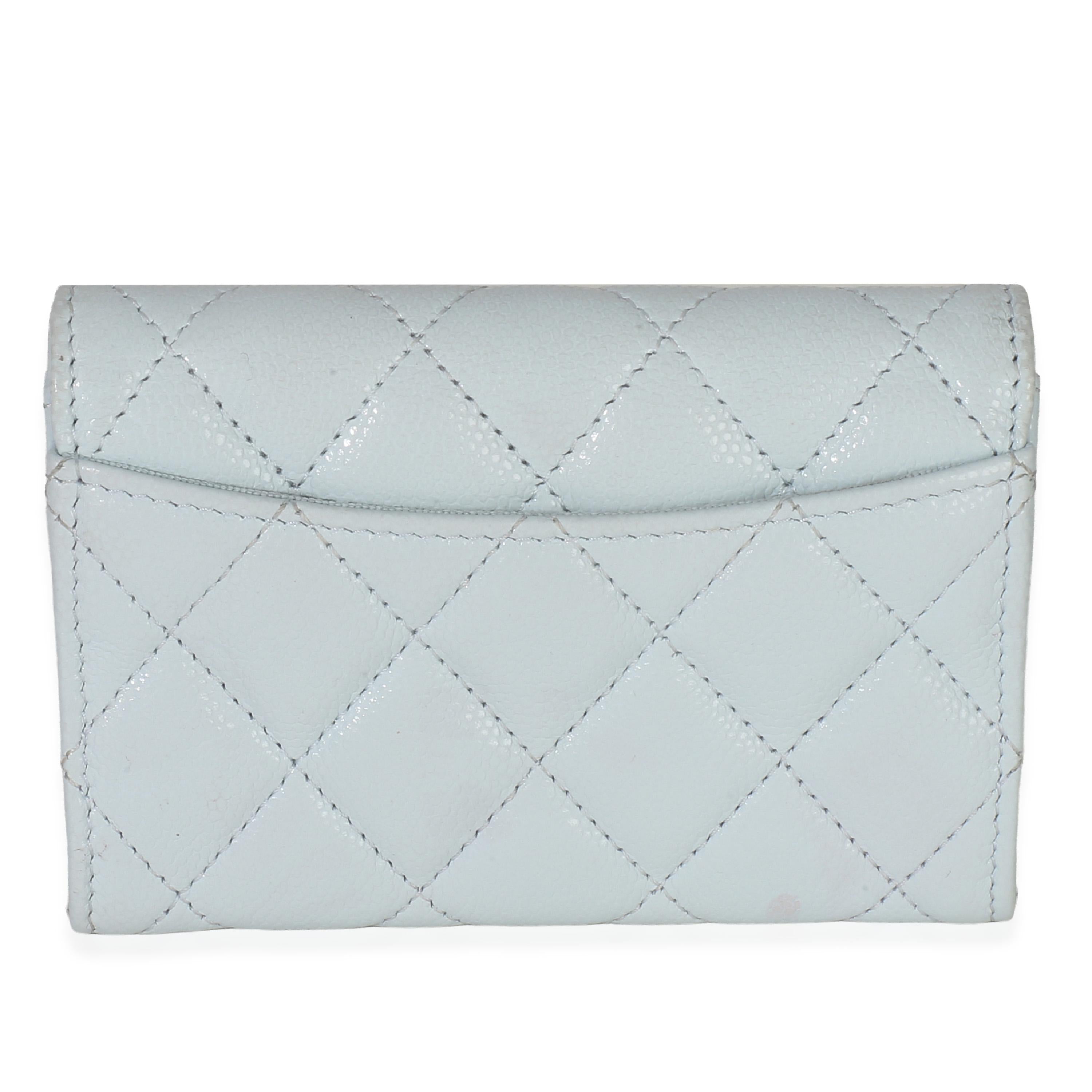 Chanel  Quilted Caviar Flap Card Holder