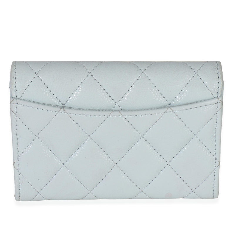 Chanel  Quilted Caviar Flap Card Holder