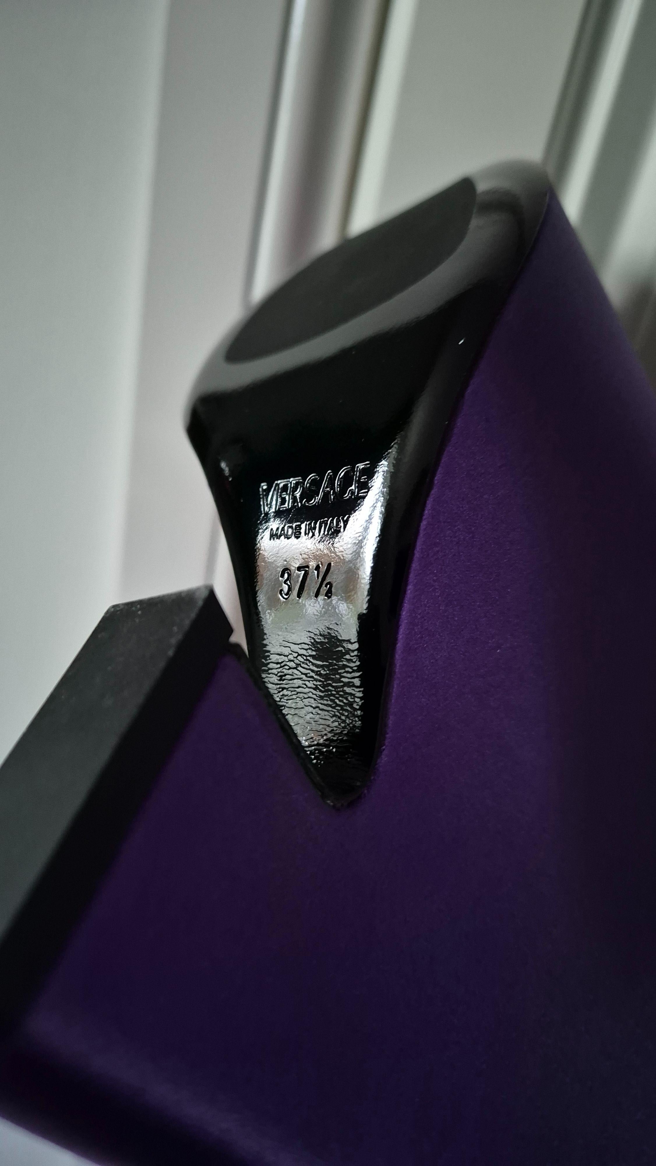 Versace Purple Tempest Platform Heels