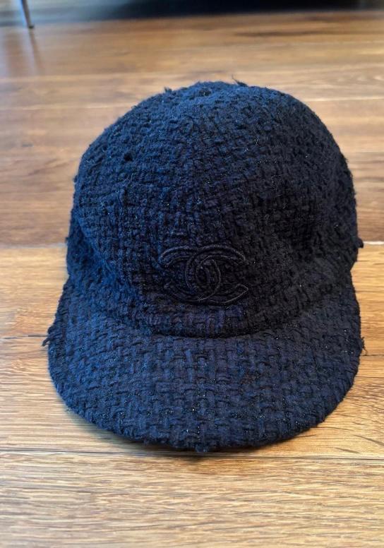Chanel Blue Tweed Cap
