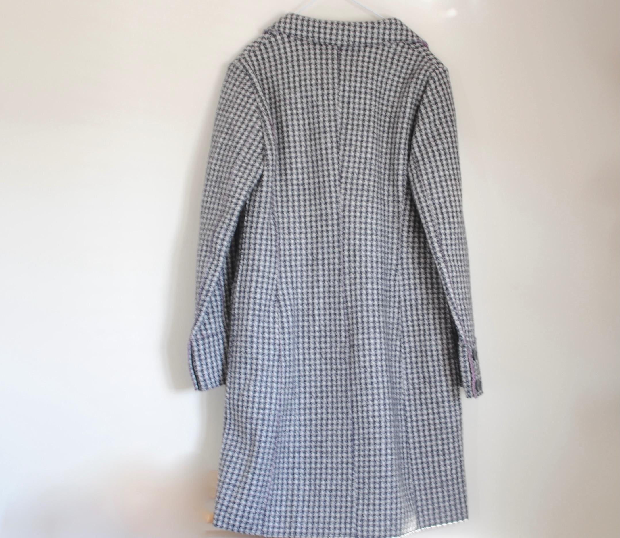 Max Mara Houndstooth Wool Coat