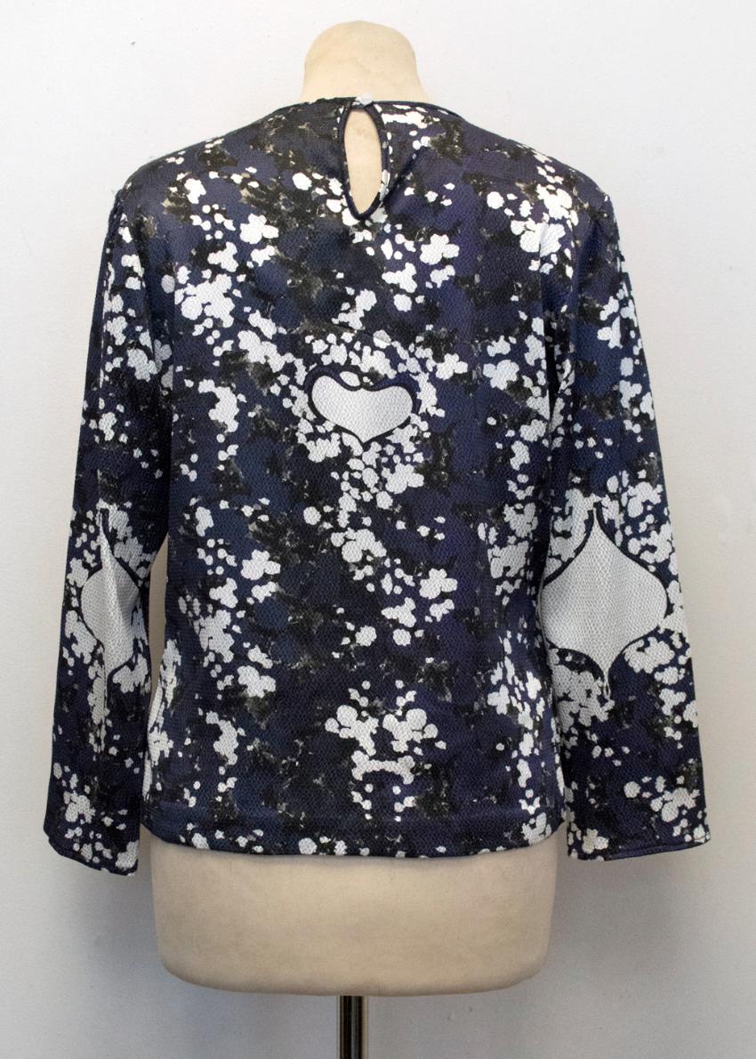Michael Van Der Ham Printed Crepe Top