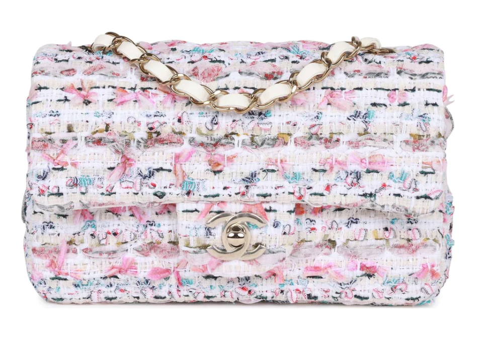 Limited Edition Multicoloured Tweed Mini Flap Bag