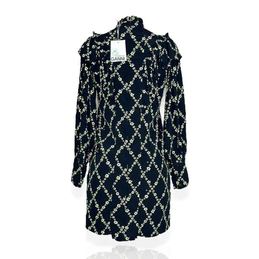 Ganni Printed Long Sleeved Dress