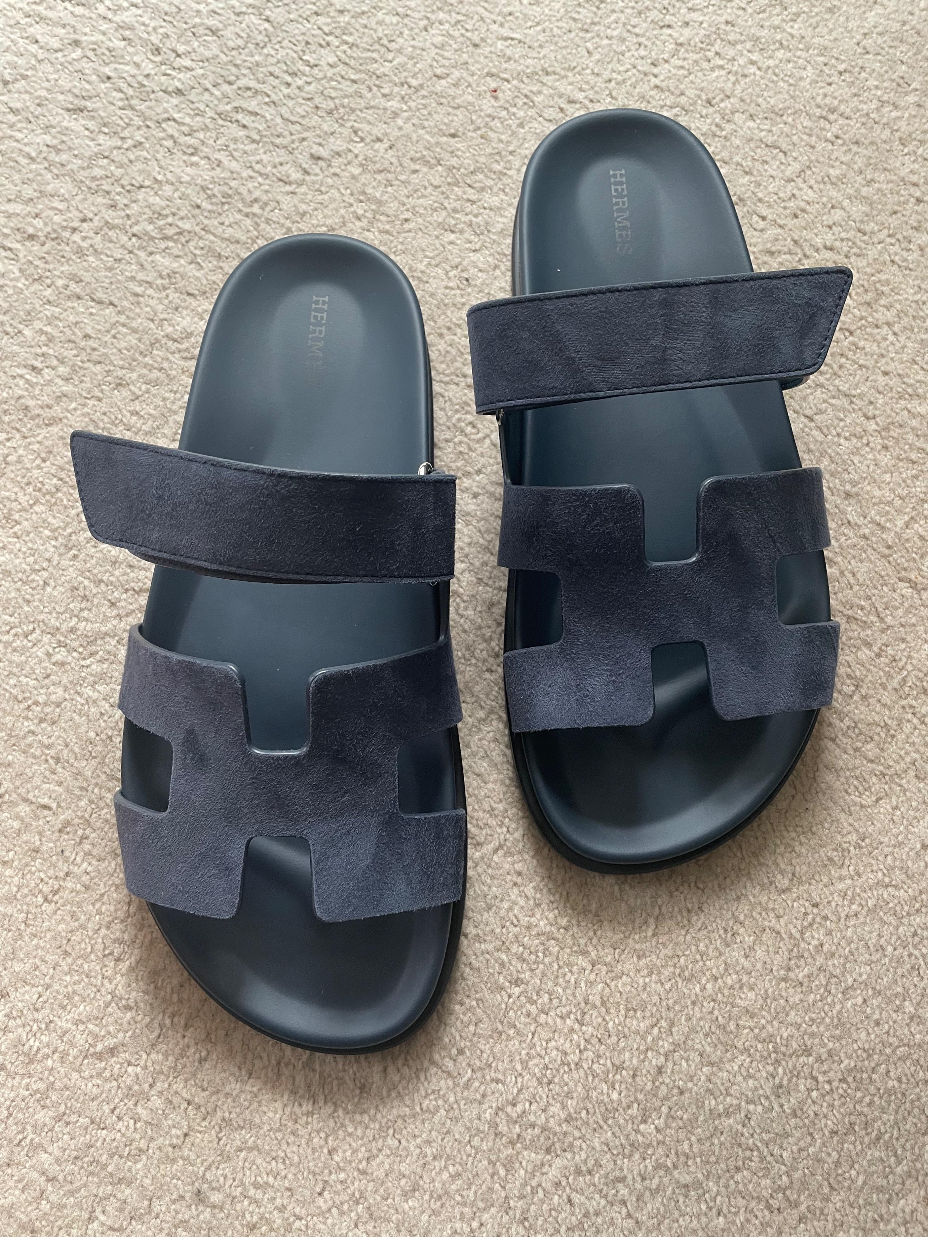 Hermes Blue Celeste Chypre Sandals
