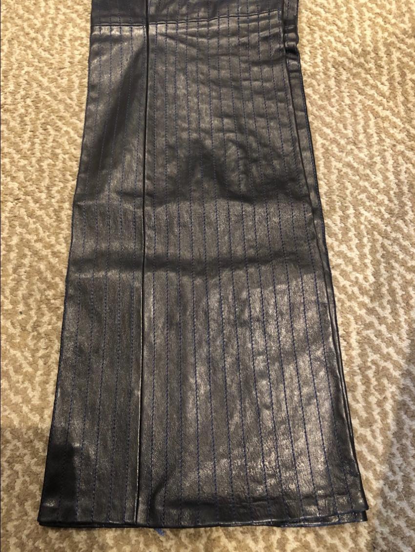 Jitrois Pinstripe Leather Pants