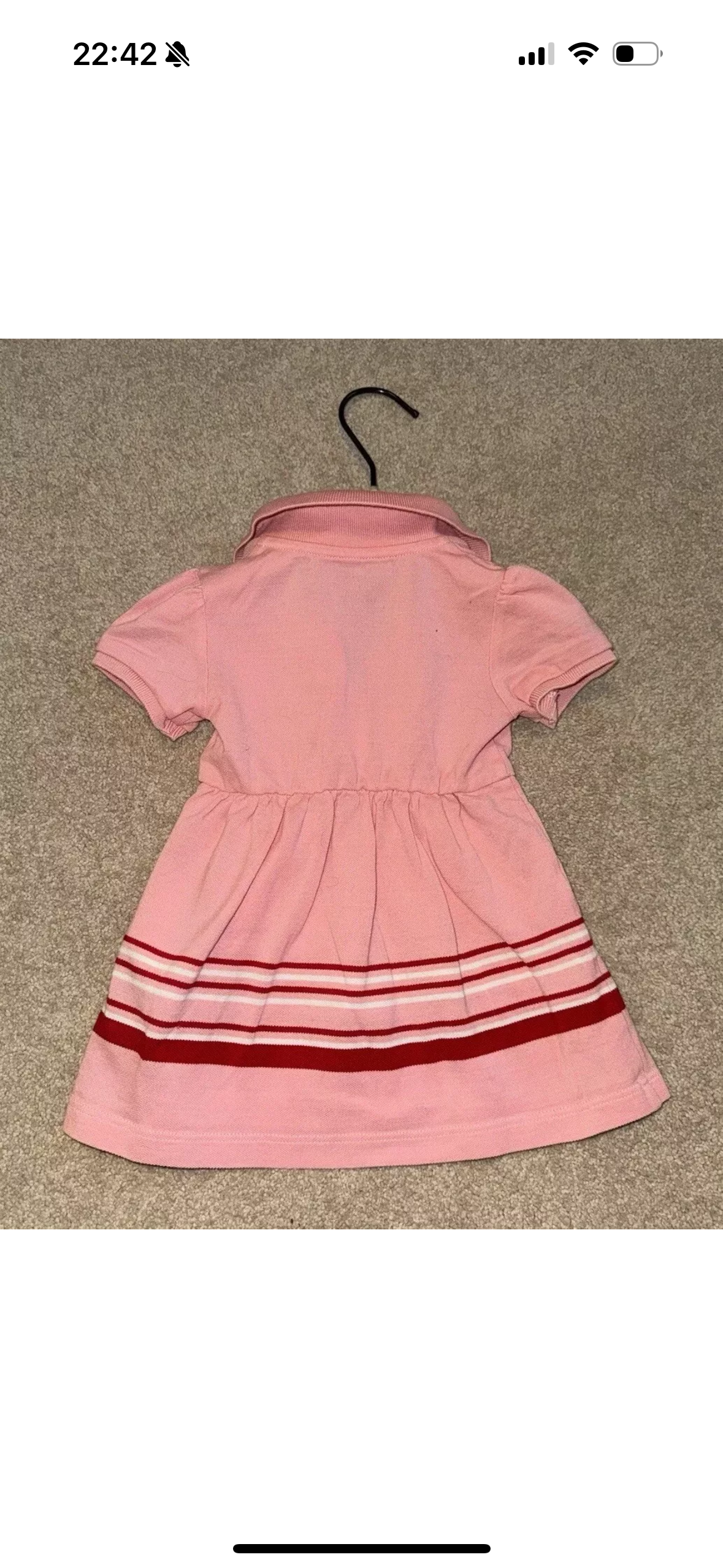 Pink Cotton Piquet Dress 6-9 months