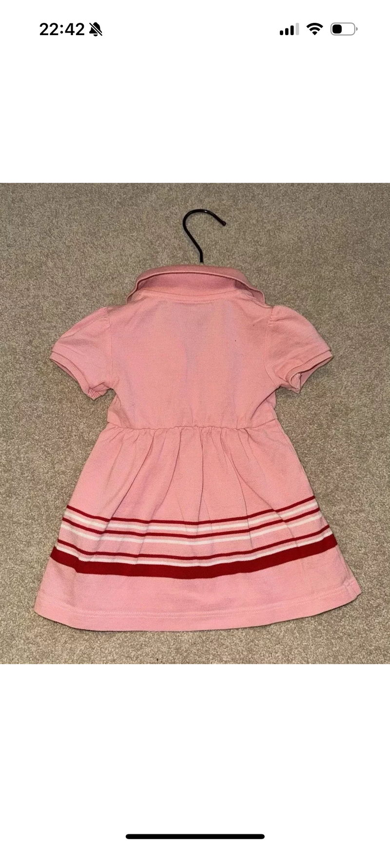 Pink Cotton Piquet Dress 6-9 months