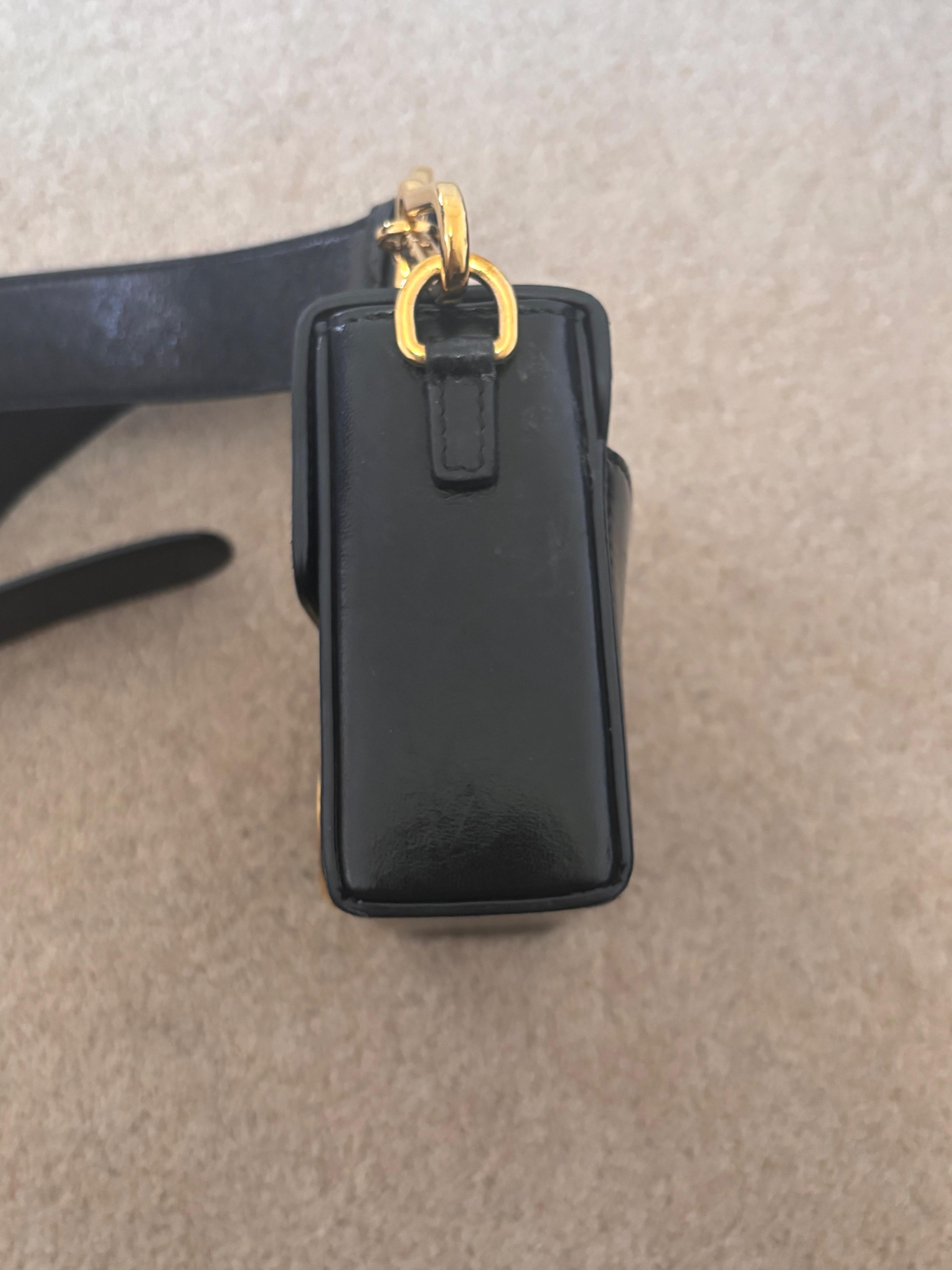 Small Black Leather Montaigne 30 Bag