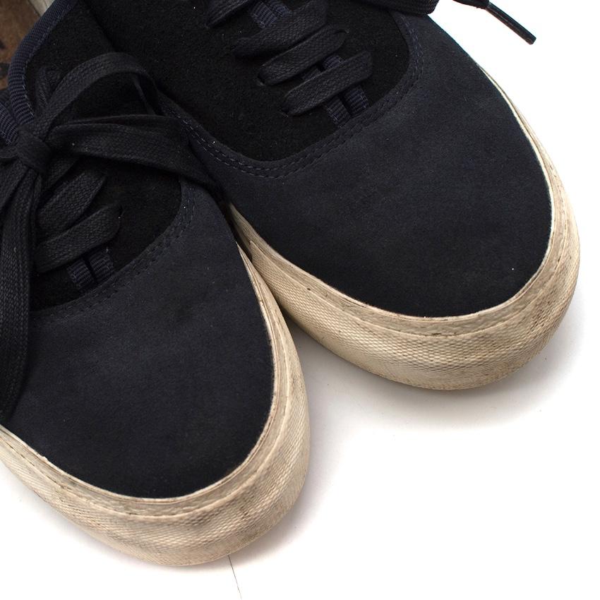 Eytys Navy Suede Mother Trainers