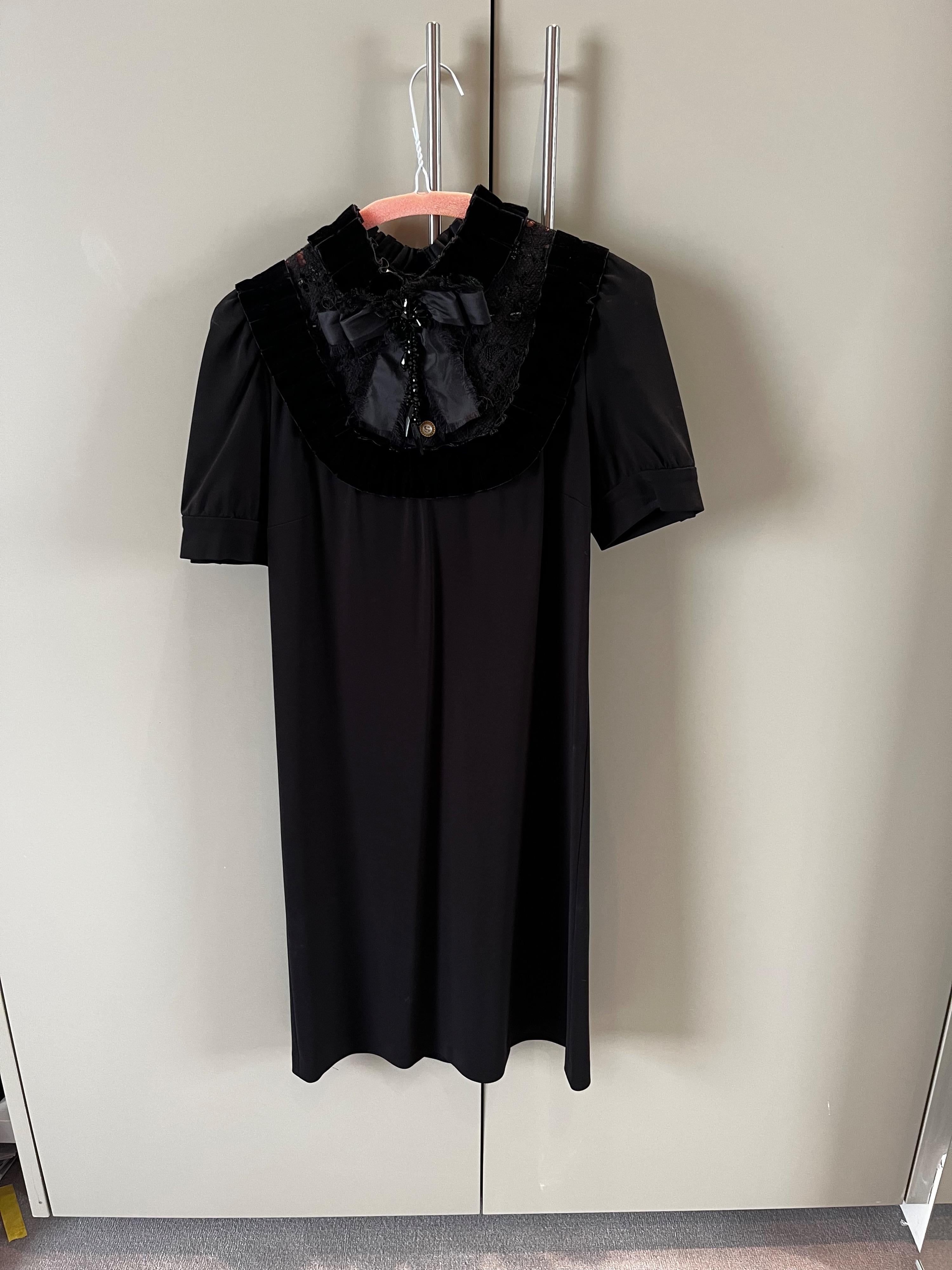 Gucci Black Bow Detail Mini Dress