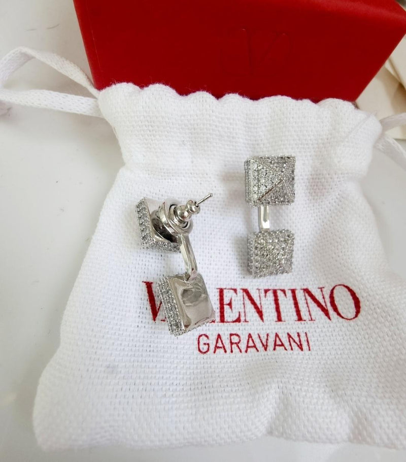 Valentino Crystal Rockstud Earrings