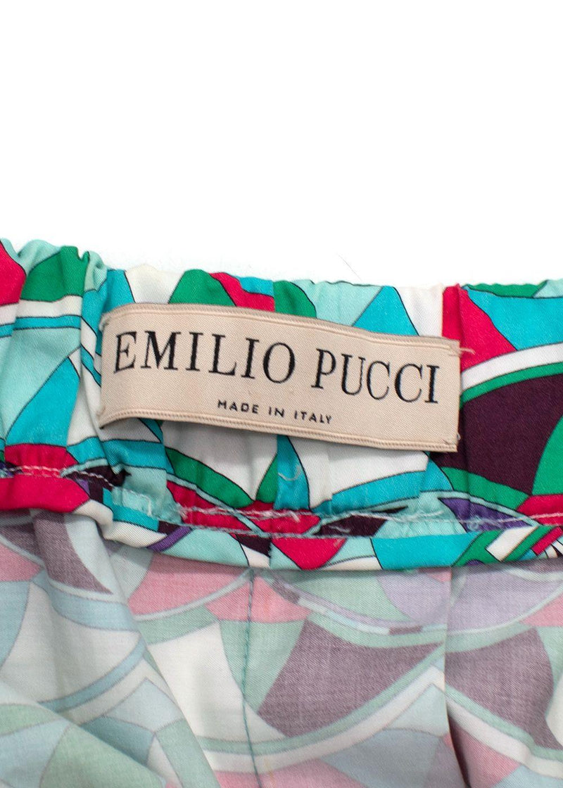 Emilio Pucci Multicolour Geometric Print Pencil Skirt