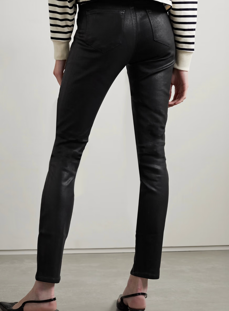 L'Aagence Jyothi Coated High-Rise Skinny Jeans