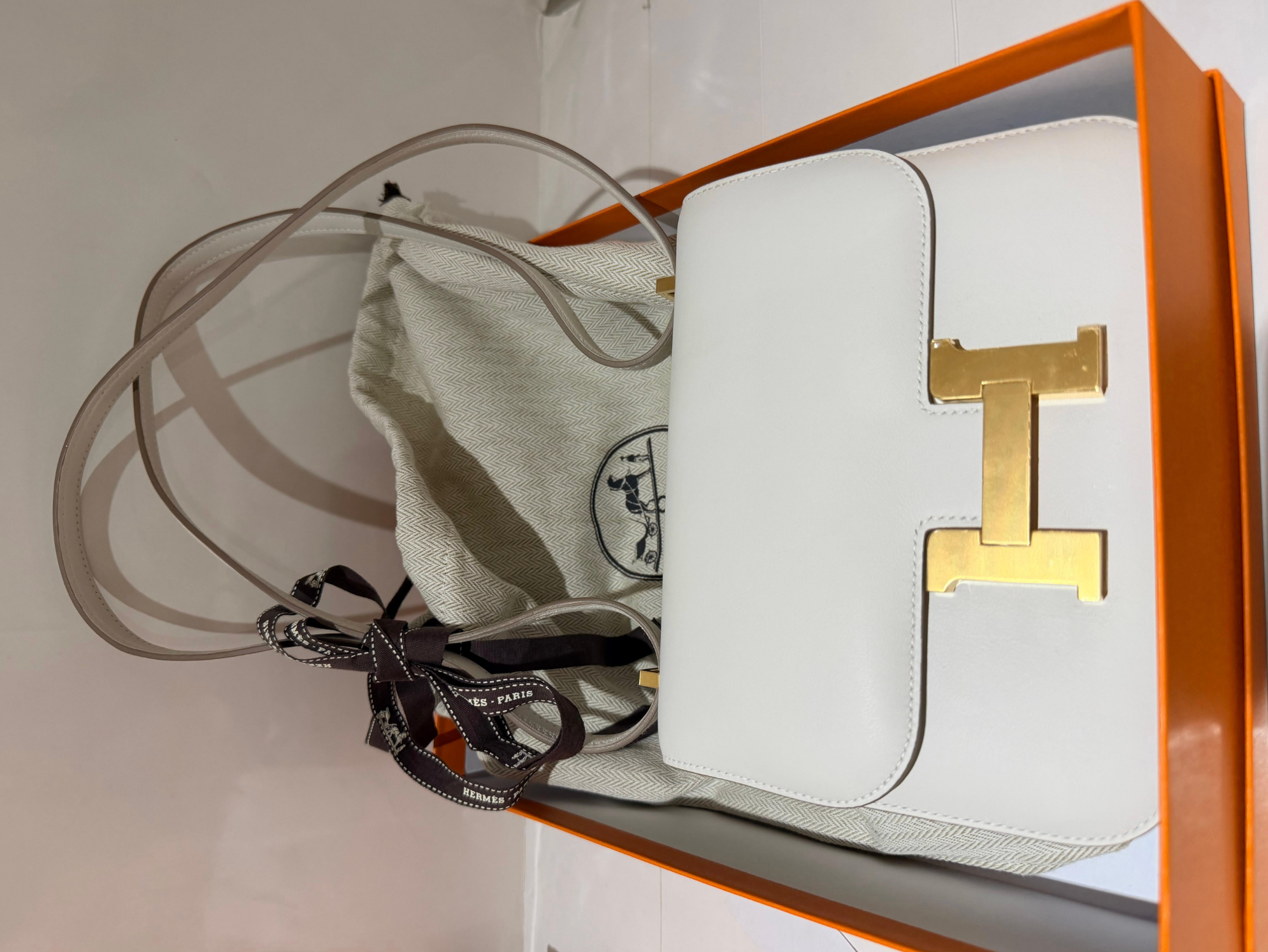 Hermes Craie Evercolour Leather Constance 18 with Rose Gold Hardware