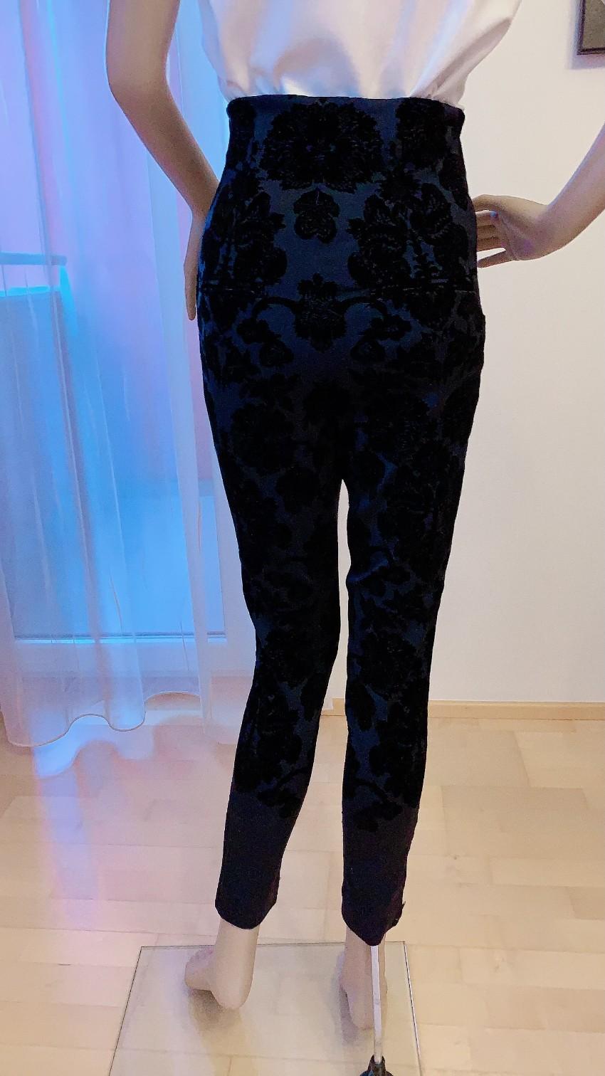 Toga Flocked Velvet Skinny Pants