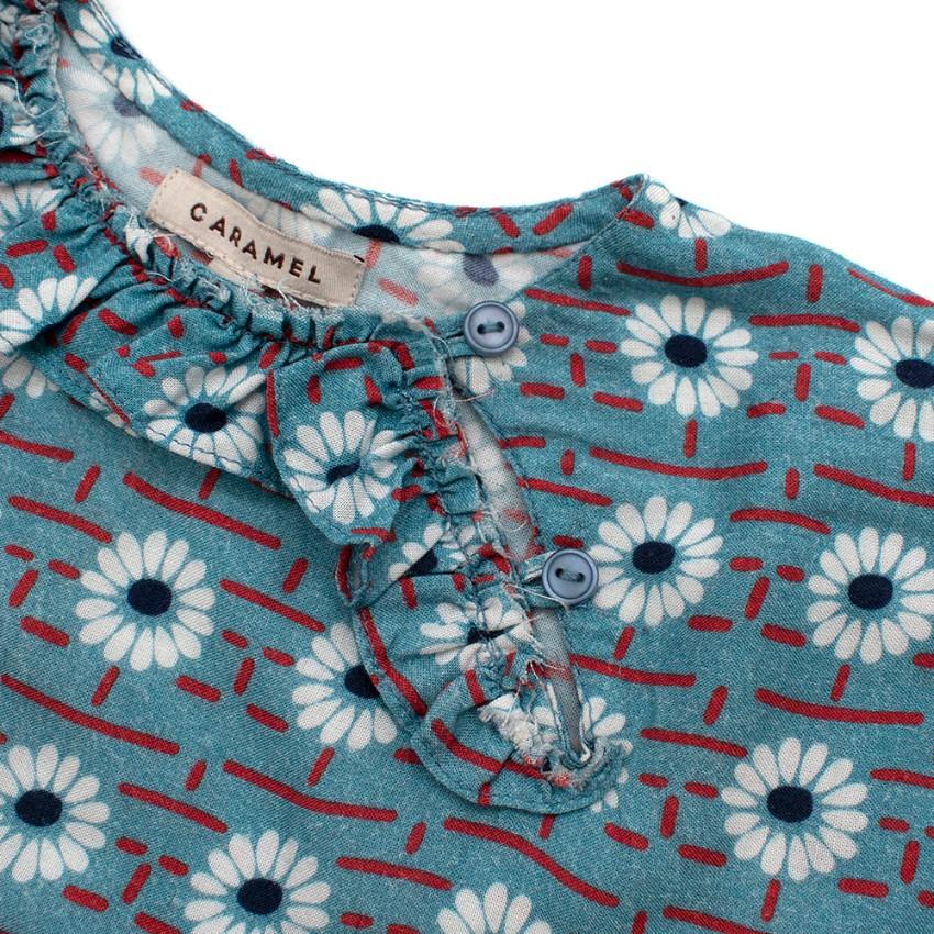 Caramel Wressle Blue Daisy Print Dress