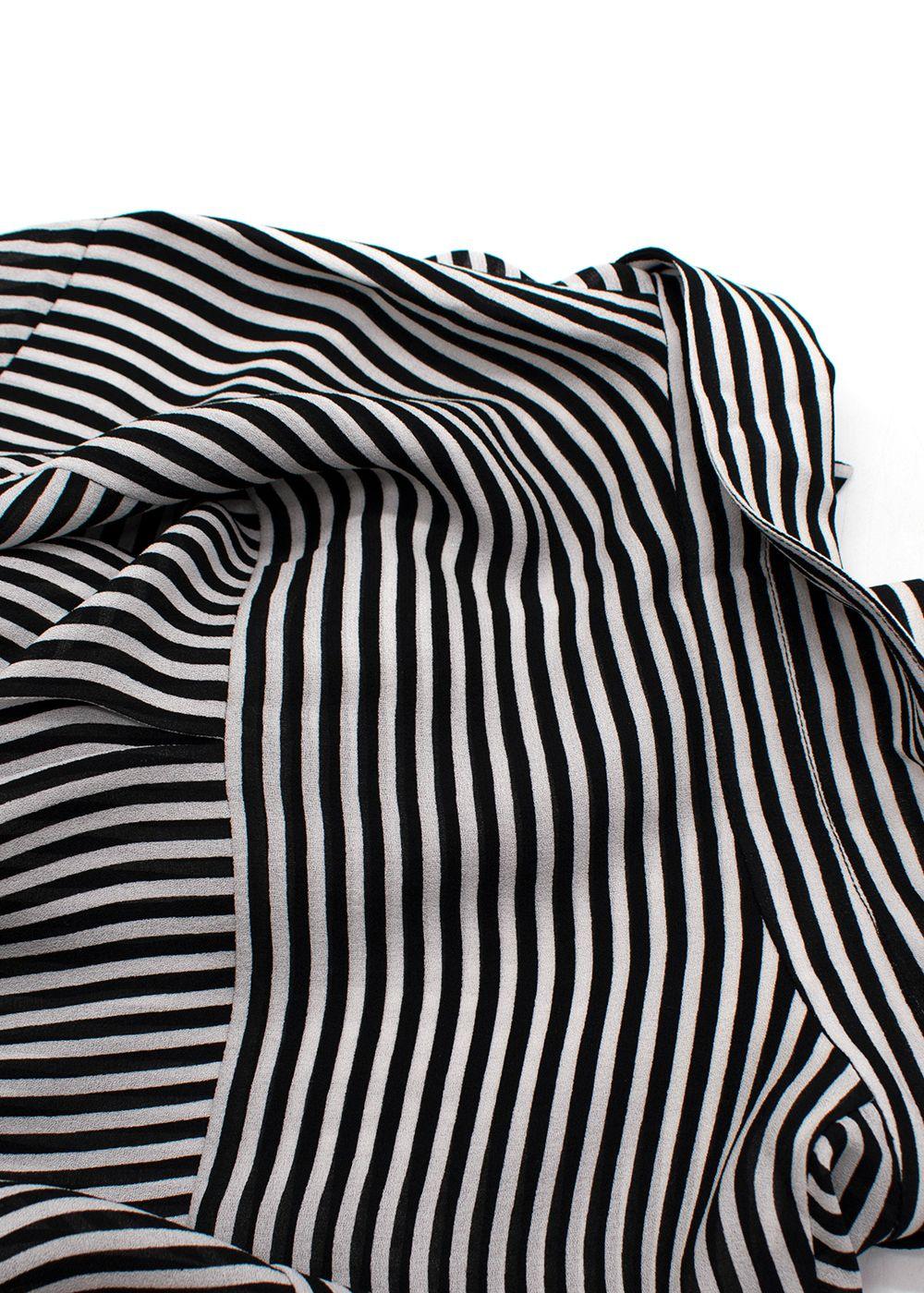 A.L.C Black and White Monochrome Stripe Trouser Set