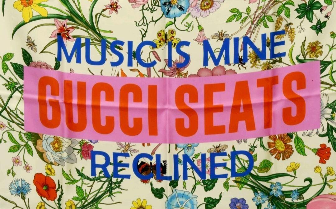 Gucci x Sony Music Collab Silk Scarf