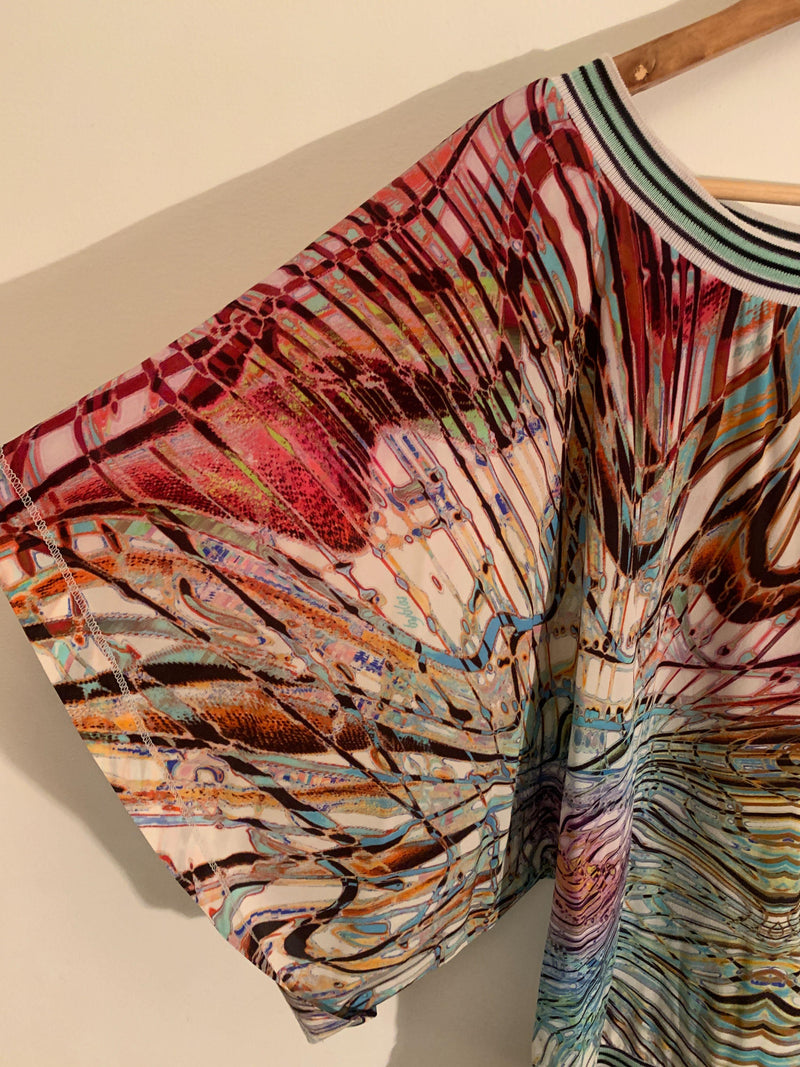 Byblos Printed Silk Boho Top