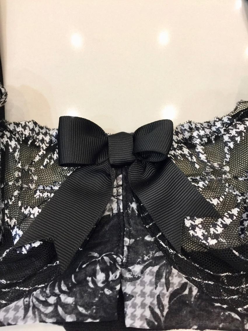 Aubade Embroidered Houndstooth Underwired Bra & St Tropez Set