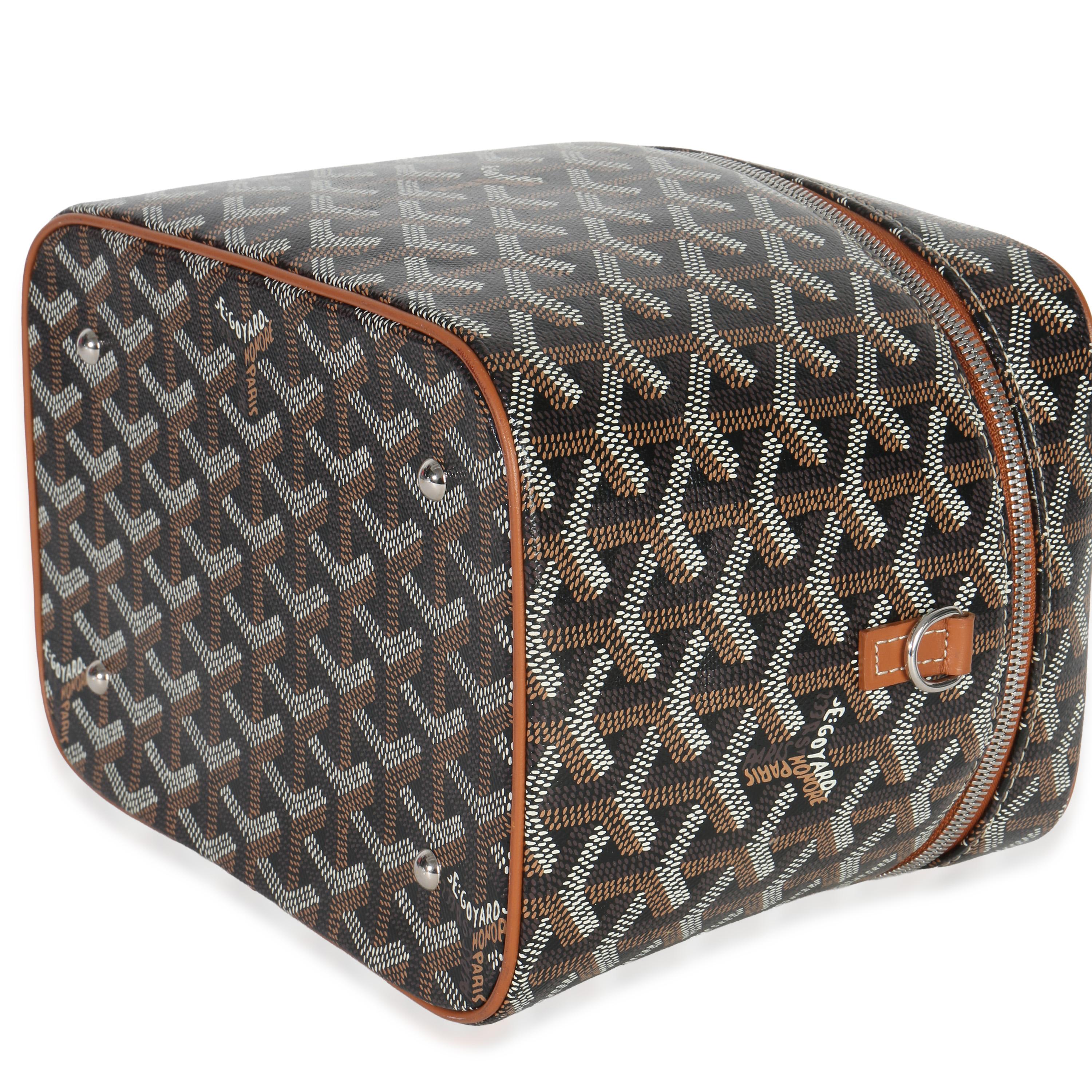 Goyard Gold Black Goyardine Canvas Muse Vanity Case