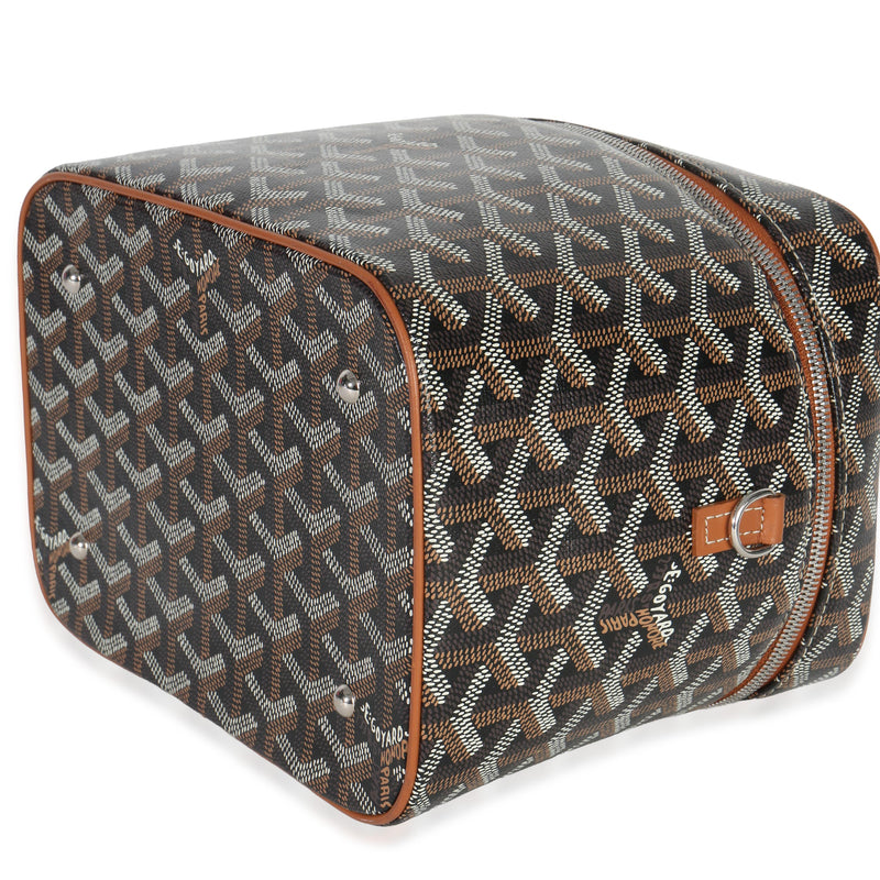 Goyard Gold Black Goyardine Canvas Muse Vanity Case