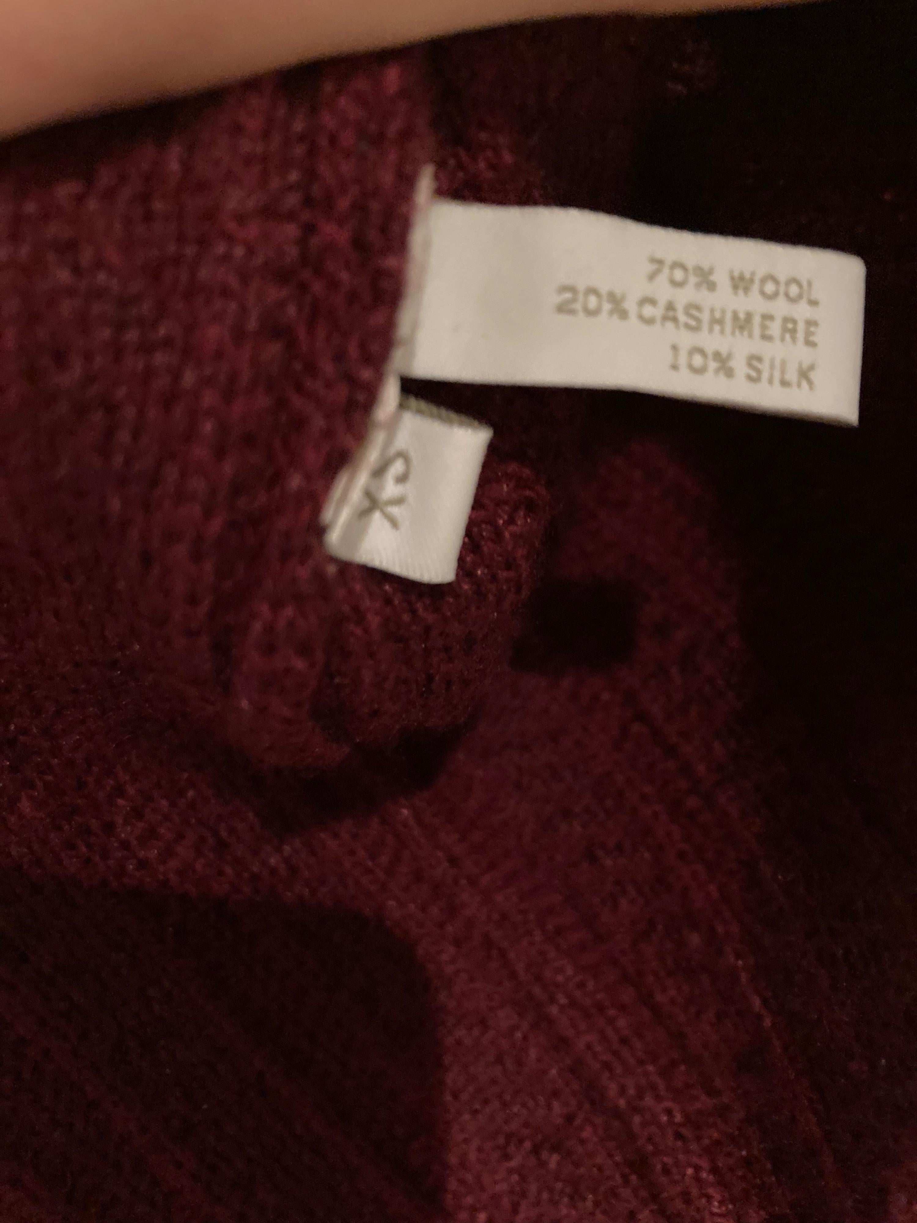 Burgundy Wool Knit Jumper